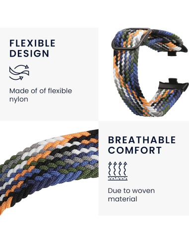 Correa de Nylon kwmobile para Xiaomi Mi Band 8 Pro Ajustable