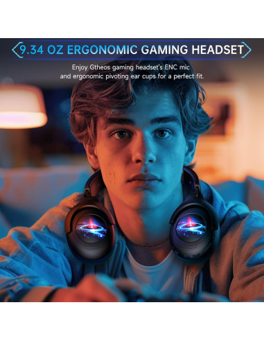 Auriculares Gaming Inalámbricos Gtheos Capitán 800 45H+ RGB