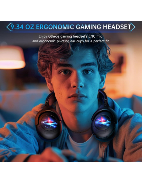 Auriculares Gaming Inalámbricos Gtheos Capitán 800 45H+ RGB