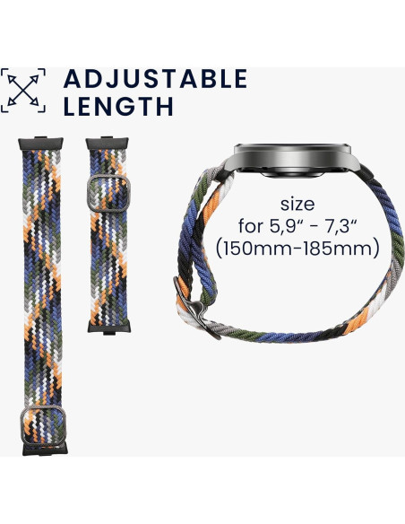 Correa de Nylon kwmobile para Xiaomi Mi Band 8 Pro Ajustable