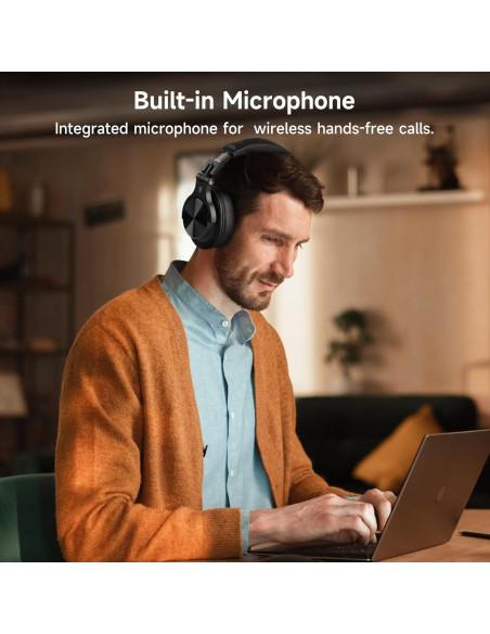 Auriculares Bluetooth OneOdio A70 Hi-Res 72H Negro