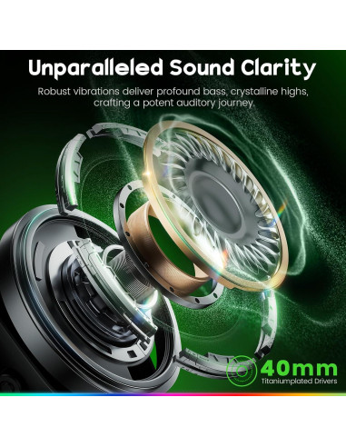 Auriculares Inalámbricos WESEARY WG4 para Juegos 3D PC PS5