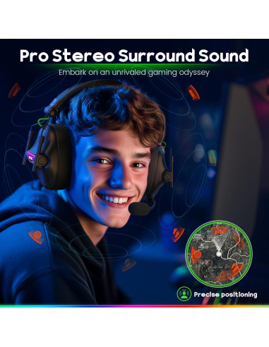 Auriculares Gaming Inalámbricos WESEARY WG2 50h PS5 PC