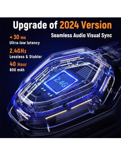 Auriculares Gaming Inalámbricos Ozeino OW810 30h RGB 2