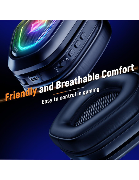 Auriculares Gaming Inalámbricos Ozeino OW810 30h RGB