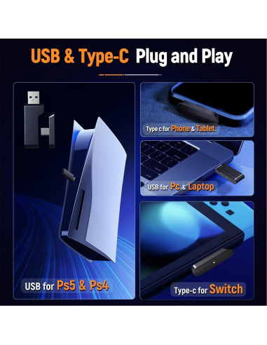 Auriculares Gaming Inalámbricos Ozeino OW810 30h RGB