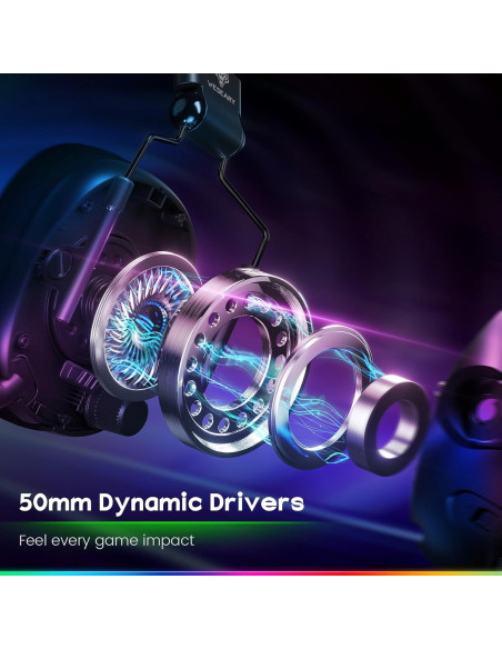 Auriculares Gaming Inalámbricos WESEARY WG2 50h PS5 PC