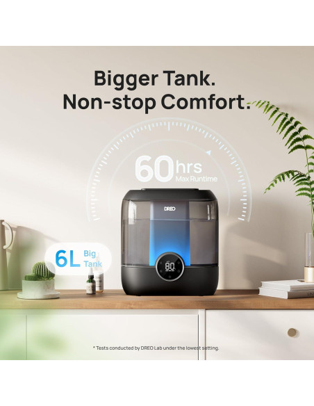 Humidificador Dreo HM524S 6L Ultrasónico Negro para Dormitorio