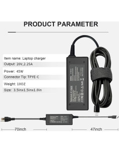 Cargador USB C 45W HP Chromebook X360 14 - Garantía 12 meses 2