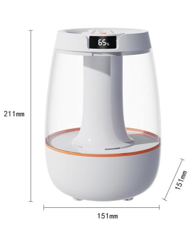 Humidificador Foxing 3L Ultra Silencioso con Luz Nocturna