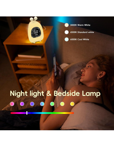 Despertador Luz Amanecer JAMYOK DE-N02 con Sonido Blanco