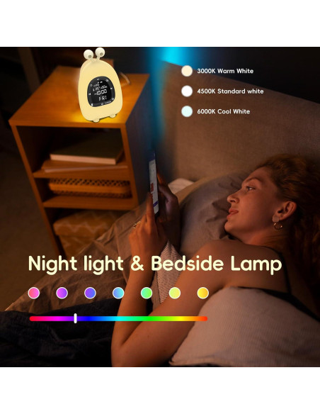 Despertador Luz Amanecer JAMYOK DE-N02 con Sonido Blanco