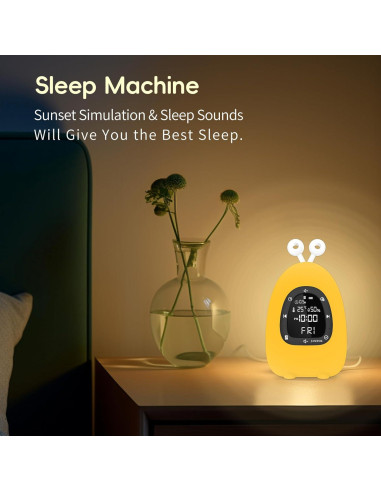 Despertador Luz Amanecer JAMYOK DE-N02 con Sonido Blanco
