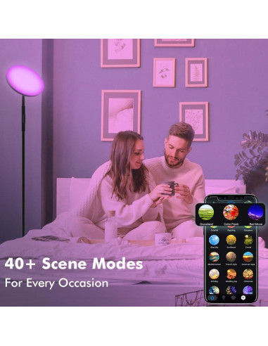 Lámpara de Pie LED RGB YHW 171cm Control Remoto Regulable