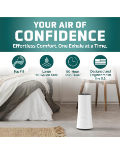 Humidificador Ultrasonico PureGuardian H997W 6,06L Blanco 2