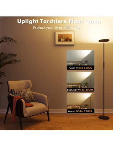 Lámpara de Pie LED RGB YHW 171cm Control Remoto Regulable