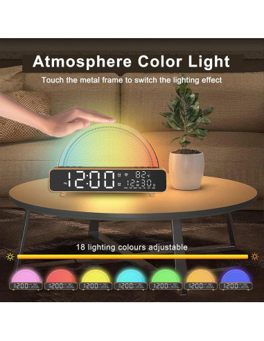Despertador de Amanecer ANYPLUS con Sonido Blanco y Luz LED