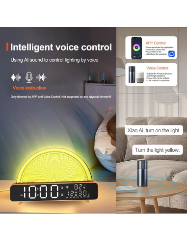 Despertador de Amanecer ANYPLUS con Sonido Blanco y Luz LED