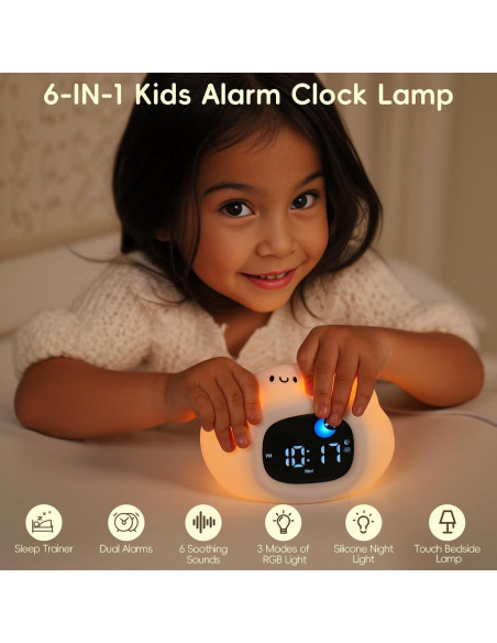 Reloj Despertador Vivilumens Nube con Luz y Ruido Blanco