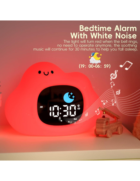 Reloj Despertador Vivilumens Nube con Luz y Ruido Blanco