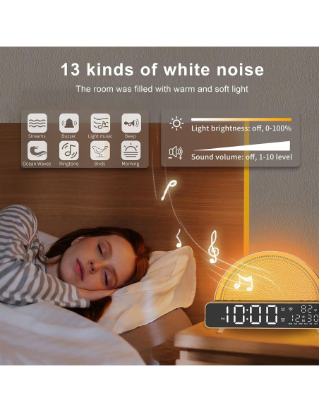 Reloj Despertador con Luz Amanecer ANYPLUS Control APP Reloj Despertador con Luz Amanecer ANYPLUS Control APP