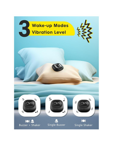 Reloj Despertador Doble ROCA con Vibrador Recargable