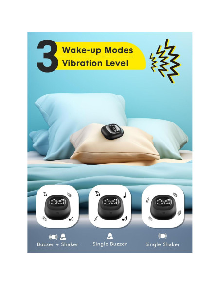 Reloj Despertador Doble ROCA con Vibrador Recargable