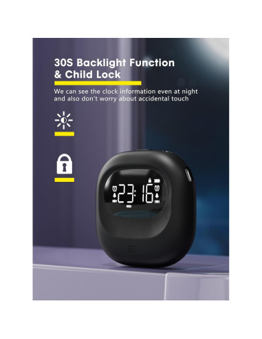 Reloj Despertador Doble ROCA con Vibrador Recargable