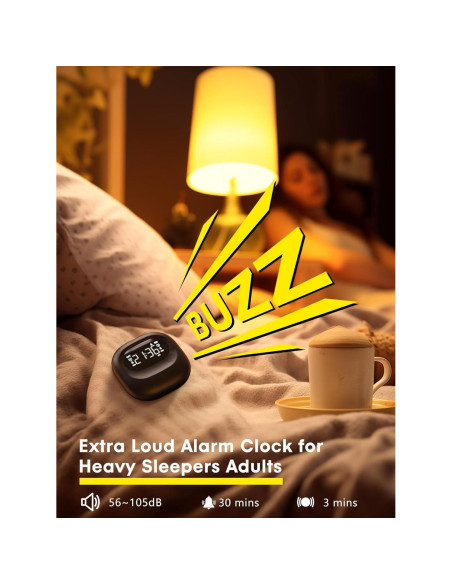 Reloj Despertador Doble ROCA con Vibrador Recargable