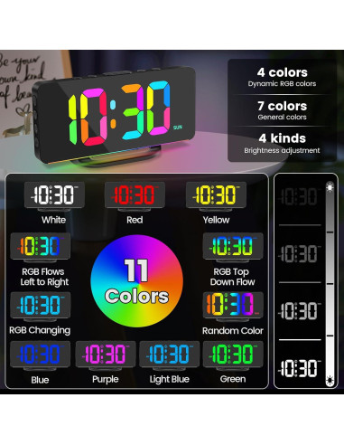 Reloj Despertador Digital AGEK con Luz Nocturna y USB