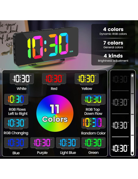 Reloj Despertador Digital AGEK con Luz Nocturna y USB