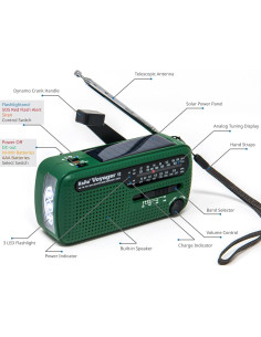 Radio de Emergencia Portátil Kaito 4336302721 AM/FM NOAA Solar 2