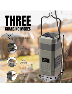 Linterna de Camping Raddy SL10 10000mAh Radio BT IPX6 2