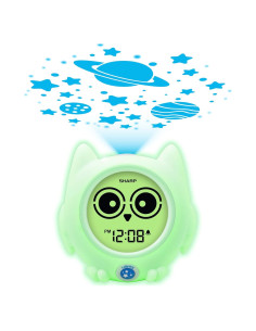 Reloj Despertador Infantil SHARP Búho Proyector Luz Nocturna