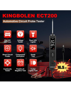 Probador de Circuitos Eléctricos KINGBOLEN ECT200 12V 24V 2
