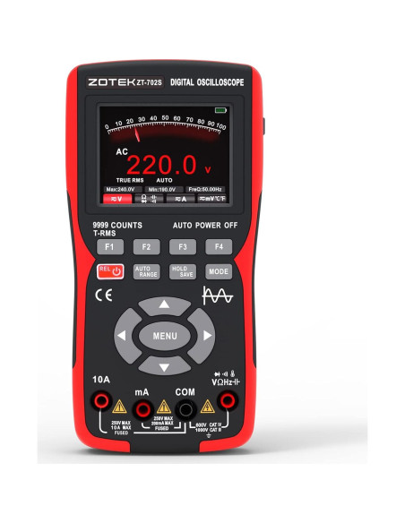 Multímetro Osciloscopio ZOTEK ZT-702S 2-en-1 9999 Cuentas