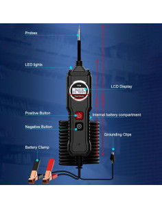 Probador Eléctrico LEEPEE P100 8 en 1 5-40V con LCD 2