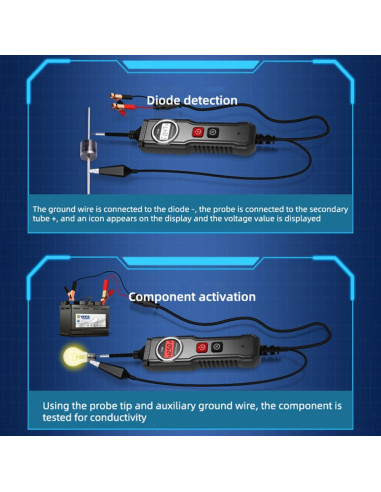 Probador Eléctrico LEEPEE P100 8 en 1 5-40V con LCD