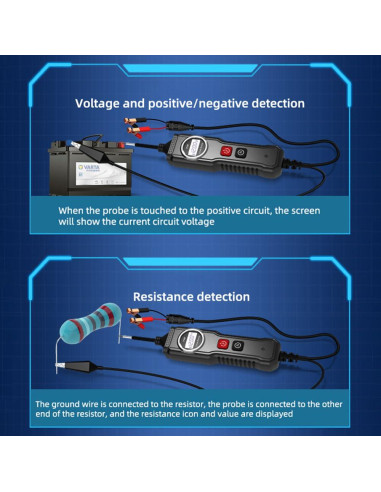 Probador Eléctrico LEEPEE P100 8 en 1 5-40V con LCD
