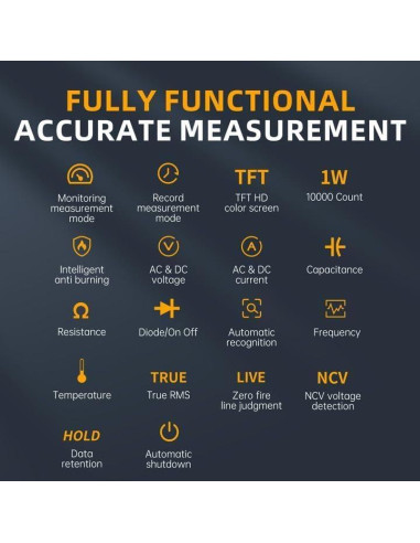 Multímetro Digital FNIRSI DMT-99 9999 Cuentas TRMS