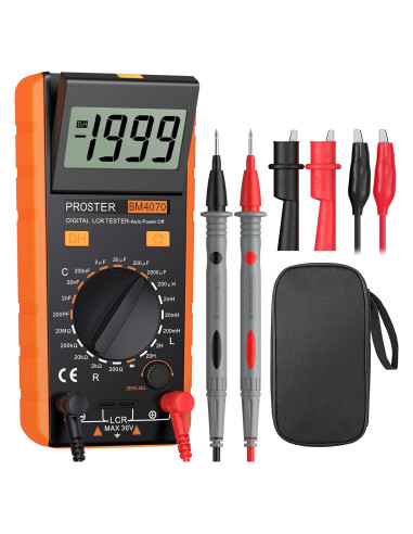Medidor LCR Digital Proster AE121 - Capacitancia, Resistencia e Inductancia