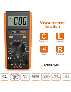 Medidor LCR Digital Proster AE121 - Capacitancia, Resistencia e Inductancia 2