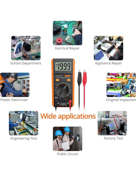 Medidor LCR Digital Proster AE121 - Capacitancia, Resistencia e Inductancia