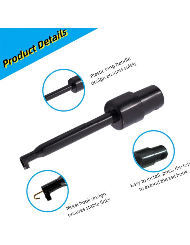 Kit 12 Clips de Prueba de Gancho Multímetro Mezfrguo