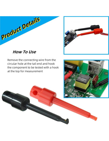 Kit 12 Clips de Prueba de Gancho Multímetro Mezfrguo