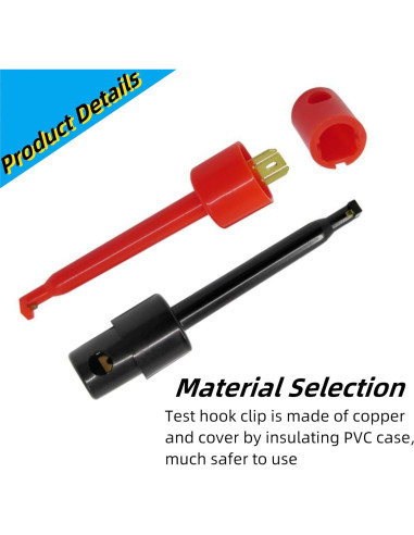 Kit 12 Clips de Prueba de Gancho Multímetro Mezfrguo