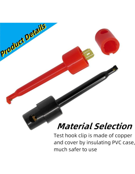 Kit 12 Clips de Prueba de Gancho Multímetro Mezfrguo