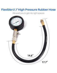 Kit Compresómetro Motor Gasolina Betoool 8 Piezas 0-20bar 2