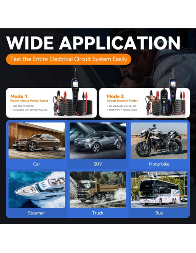 VDIAGTOOL V200 Pro Probador de Circuitos 12-42V Automotriz