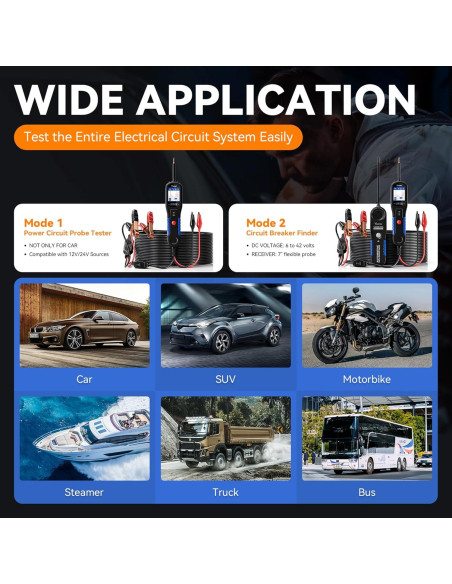 VDIAGTOOL V200 Pro Probador de Circuitos 12-42V Automotriz